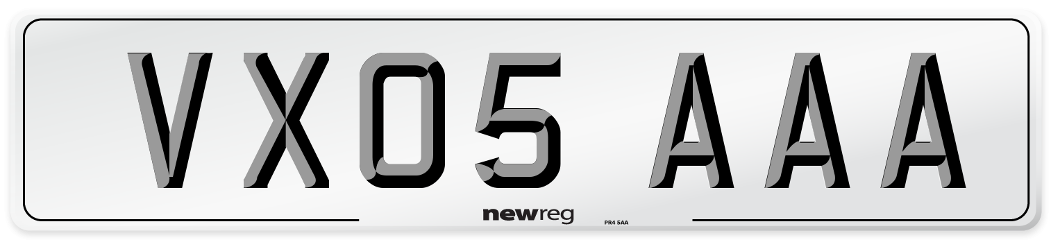 VX05 AAA Number Plate from New Reg